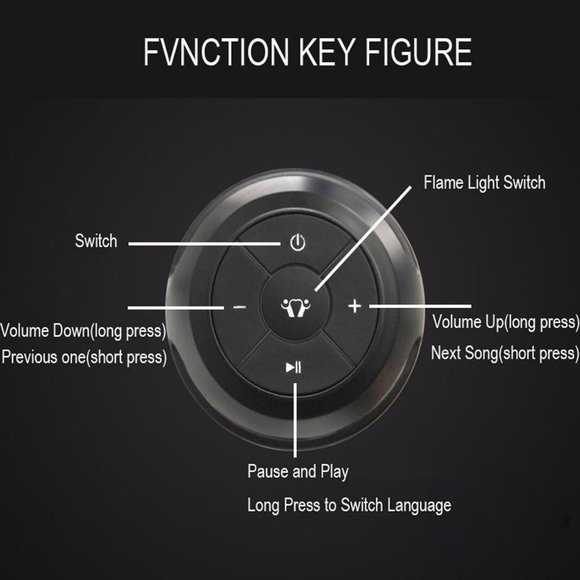 Led Flame Speaker Bluetooth Dancing Flames - Picture 6 of 6